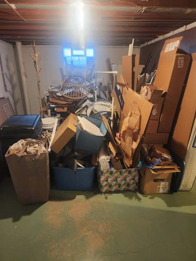 Roll-off dumpster container at job site for 4 Yard Dumpster Rental in Salt Lake City